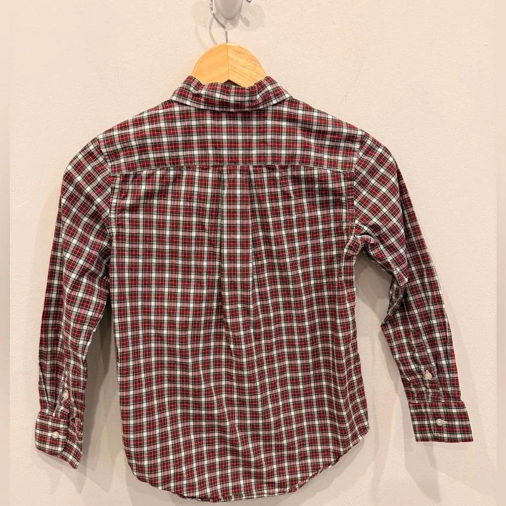 Polo Ralph Lauren Boys Plaid Button Down Shirt Size 8‎ Natural Stretch